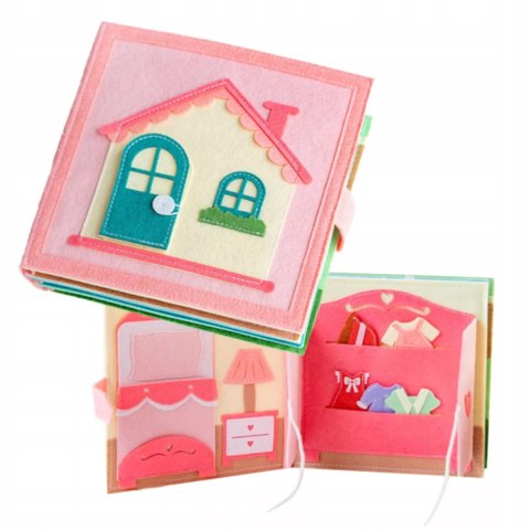 Cicha Książeczka dla dzieci Tablica Manipulacyjna Montessori Filc akcesoria