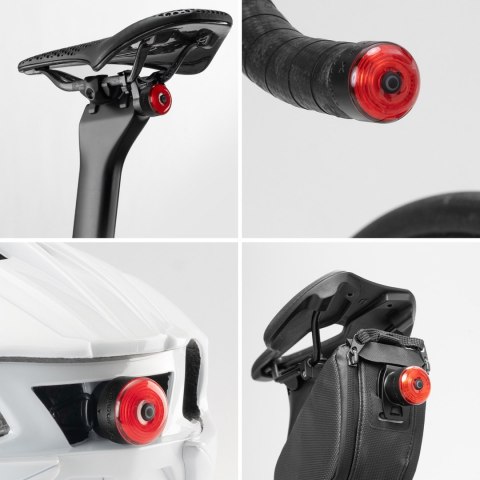 Lampka tylna wodoodporna inteligentna światło tylna - czarna