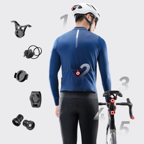 Lampki tylne wodoodporne inteligentne światła czarne 2 szt.