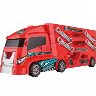 Laweta Ciężarówka Straż Pożarna 6 Autek Resoraki Rampa Garaż dla dzieci