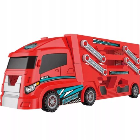 Laweta Ciężarówka Straż Pożarna 6 Autek Resoraki Rampa Garaż dla dzieci