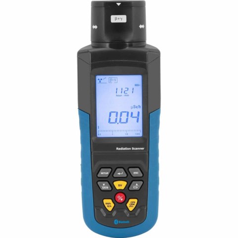 Licznik Geigera promieniowania radioaktywnego i rentgenowskiego LCD Bluetooth + walizka