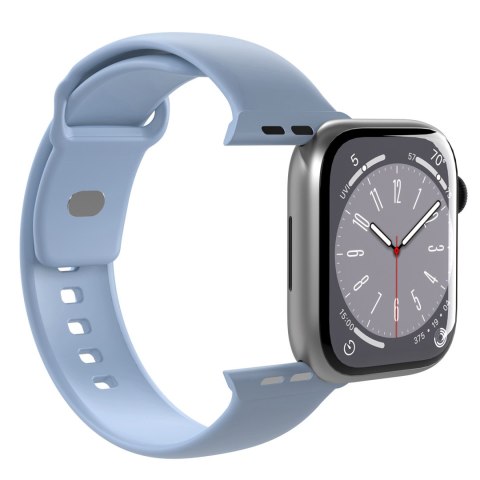 Pasek silikonowy do zegarka Apple Watch 38 40 41 mm Icon jasnoniebieski - 2 szt.