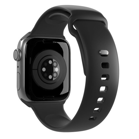 Pasek silikonowy do zegarka Apple Watch 42 44 45 49 mm Icon czarny - 2 szt.