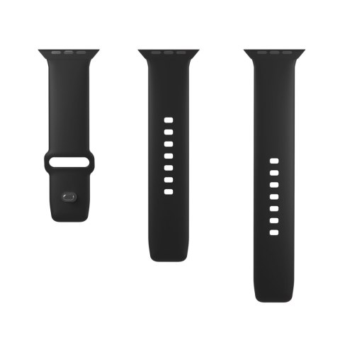 Pasek silikonowy do zegarka Apple Watch 42 44 45 49 mm Icon czarny - 2 szt.
