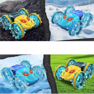 Samochód zdalnie sterowany JEŹDZI PO WODZIE terenowy AMFIBIA Niebieski