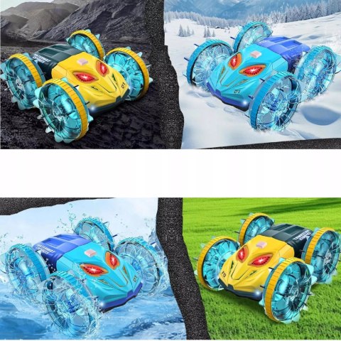 Samochód zdalnie sterowany JEŹDZI PO WODZIE terenowy AMFIBIA Niebieski