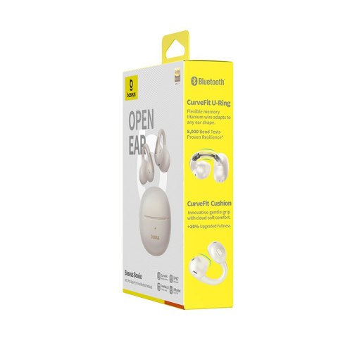 Słuchawki bezprzewodowe z klipsem otwarta konstrukcja Bowie MC1 Pro OWS - białe