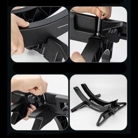 Stojak rowerowy serwisowy stabilny na koło roweru 3-8 cm - czarny