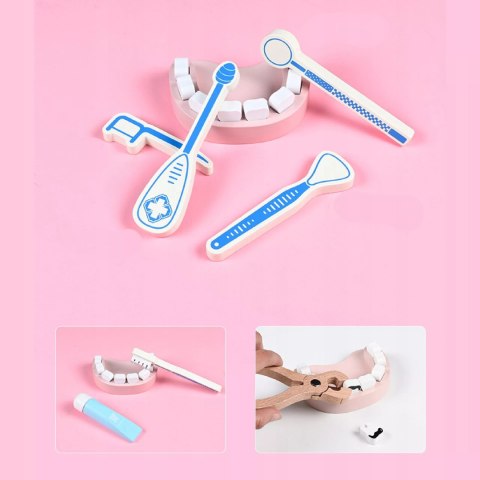 Zestaw Lekarski Mały Doktor XXL Apteczka Dentysta 3+ drewniane elementy