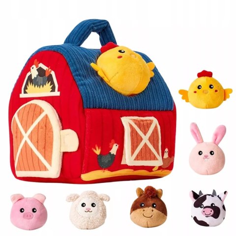 Zestaw Montessori 7w1 Farma Sensoryczna Domek 6-12 m+ dla dzieci