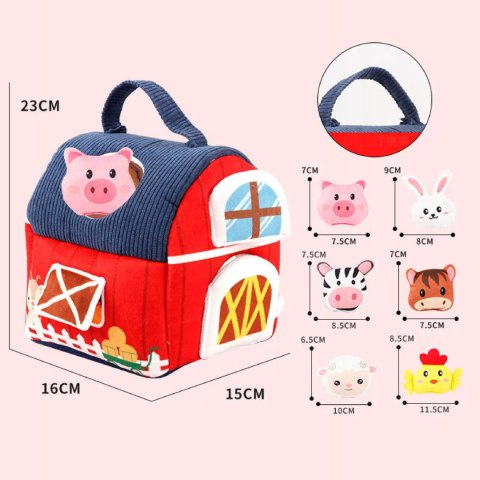 Zestaw Montessori 7w1 Farma Sensoryczna Domek 6-12 m+ dla dzieci