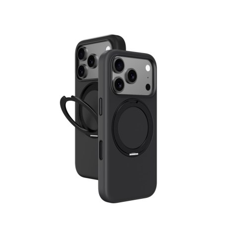 Etui pokrowiec na iPhone 17 Pro z podstawką Cloudie - czarne