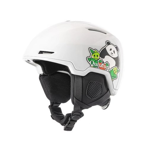 Kask narciarski snowboardowy z nausznikami dla dzieci rozmiar M - biały panda
