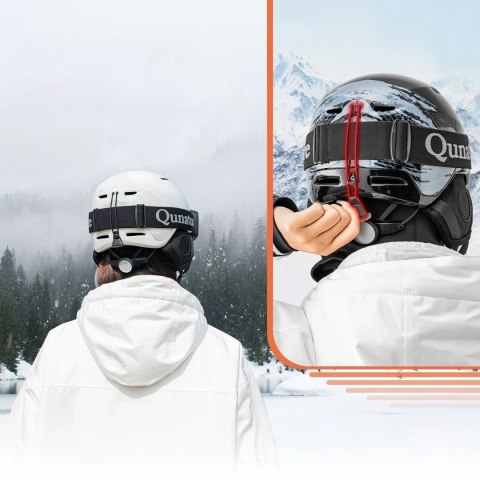 Kask narciarski snowboardowy z nausznikami dla dzieci rozmiar M - biały panda