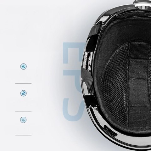 Kask narciarski snowboardowy z nausznikami rozmiar M - biały