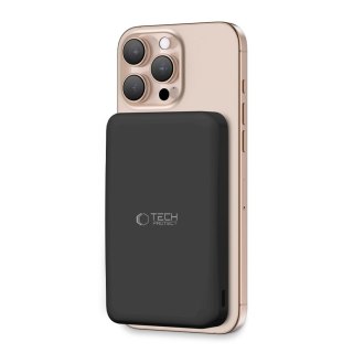 Powerbank bezprzewodowy 10000 mAh USB-A USB-C 15W - czarny