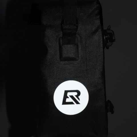 Sakwa rowerowa wodoodporna na bagażnik z paskiem na ramię 10-14l - czarna