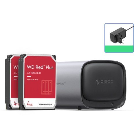 Sieciowa macierz dyskowa N5100 8GB DDR4 M.2 NVMe SATA do 76 TB - szara