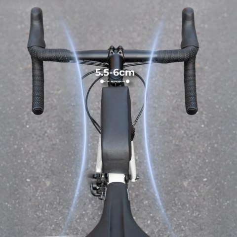 Torba rowerowa na ramę wodoodporna z magnetycznym zapięciem 0.9L - czarna