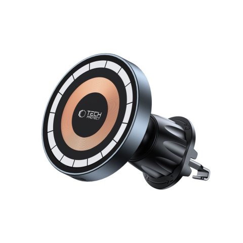 Uchwyt samochodowy z ładowarką indukcyjną do smartfona na kratkę deskę 15W - czarny