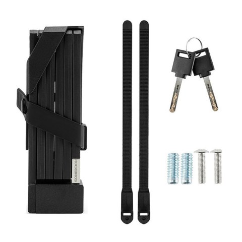 Zapięcie rowerowe na klucz z uchwytem składane 88cm - czarne