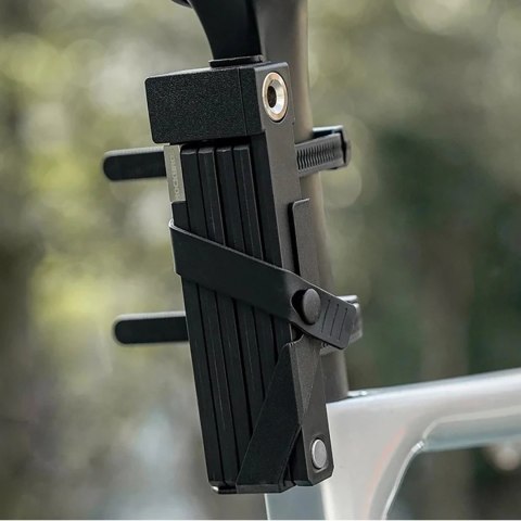Zapięcie rowerowe na klucz z uchwytem składane 88cm - czarne