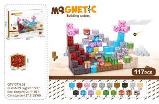 Zestaw Kostek, Klocków Magnetycznych 117el.