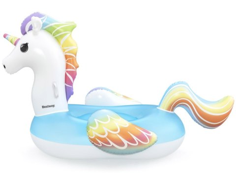 Bestway Dmuchany materac do pływania z uchwytami JEDNOROŻEC 224x164cm 41113