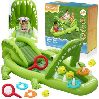 Bestway Wodny plac zabaw KROKODYL 234x163x87cm + zjeżdżalnia i akces. 53169
