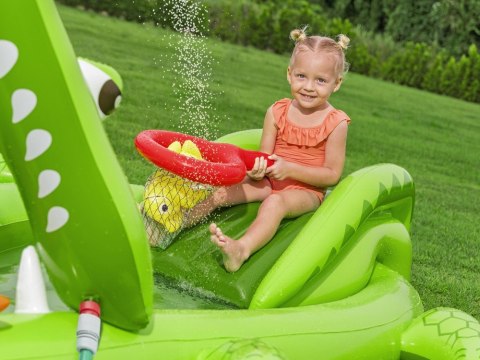 Bestway Wodny plac zabaw KROKODYL 234x163x87cm + zjeżdżalnia i akces. 53169