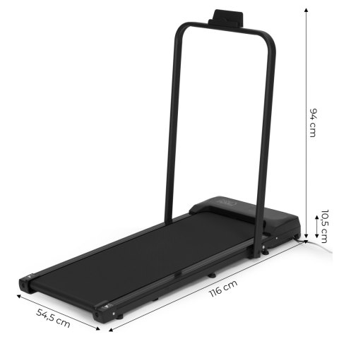 BIEŻNIA DOMOWA Z UCHWYTEM ELEKTRYCZNA WALKING PAD TRENINGOWY POD BIURKO 10 KM/H MODERNHOME