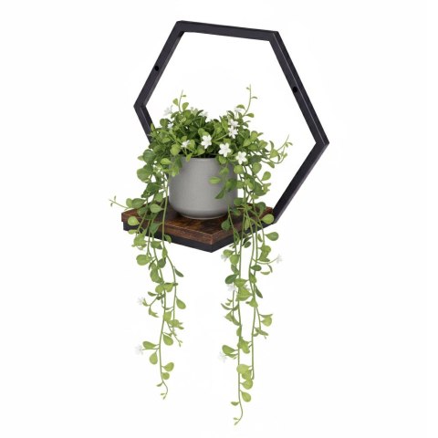 KWIETNIK ŚCIENNY PÓŁKA WISZĄCA NA KWIATY OZDOBY LOFT HEKSAGON MODERNHOME