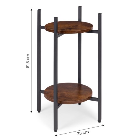 KWIETNIK STOJĄCY STOJAK NA KWIATY OZDOBY 2 POZIOMY LOFT MODERNHOME