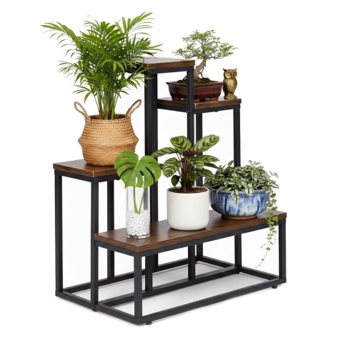 KWIETNIK STOJĄCY STOJAK NA KWIATY OZDOBY 4 PÓŁKI LOFT MODERNHOME