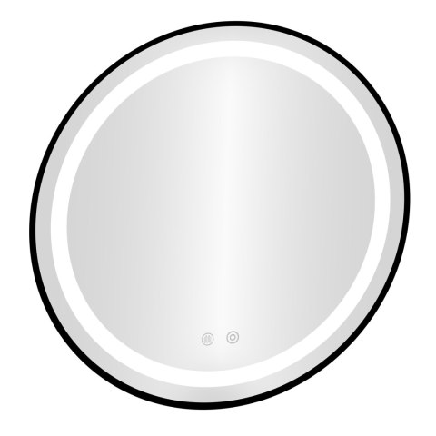 LUSTRO ŁAZIENKOWE LED OKRĄGŁE ŚCIENNE 60 CM 3 BARWY ANTI-FOG WŁĄCZNIK DOTYKOWY MODERNHOME