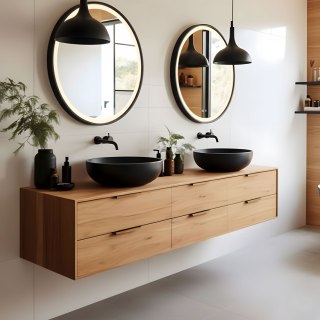 LUSTRO ŁAZIENKOWE LED OKRĄGŁE ŚCIENNE 80 CM 3 BARWY ANTI-FOG WŁĄCZNIK DOTYKOWY MODERNHOME