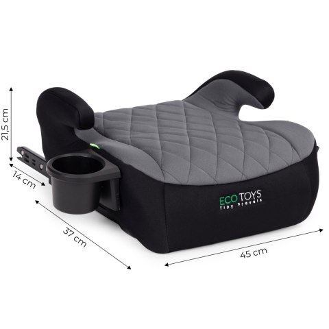 PODKŁADKA ISOFIX SAMOCHODOWA SIEDZISKO DLA DZIECI I-SIZE WZROST 125-150 CM UCHWYT NA NAPOJE ECOTOYS