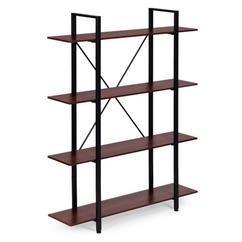 REGAŁ LOFTOWY INDUSTRIALNY DO SALONU BIURA 4 PÓŁKI METALOWA RAMA MODERNHOME