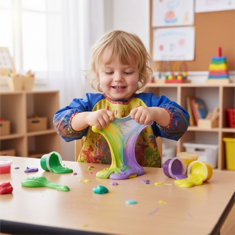 ZESTAW DO ROBIENIA SLIME GLUTKÓW DLA DZIECI DIY MASA PLASTYCZNA ROZCIĄGLIWA GNIOTEK 113 ELEMENTÓW