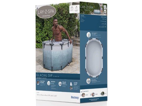 Bestway Zestaw Zbiornik do MORSOWANIA Glacial Dip + pompa 150x90cm 6002N