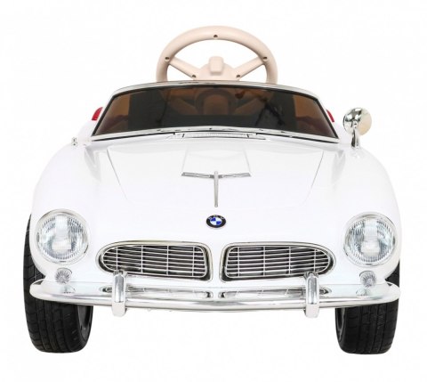 Autko BMW 507 Retro elektryczne dla dzieci Biały roadster