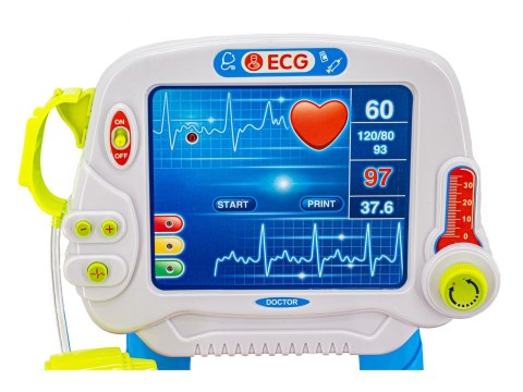 Wózek Lekarski Z Akcesoriami, Zestaw Doktora Czerwony