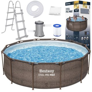 Bestway basen Stelażowy 366x100cm 9w1 rattan 56709