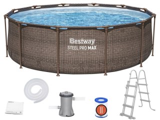 Bestway basen Stelażowy 366x100cm 9w1 rattan 56709