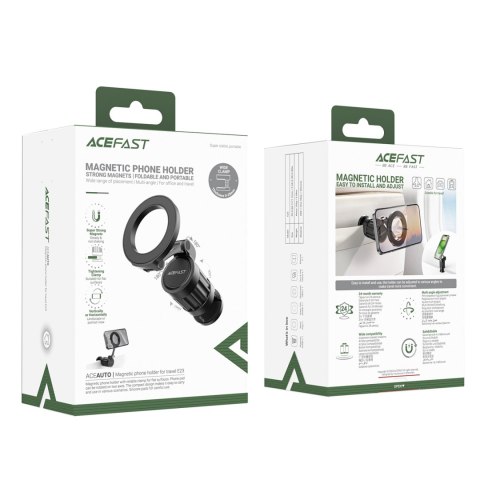 Uchwyt samochodowy magnetyczny do telefonu - czarny