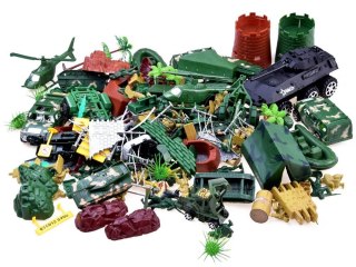 Żołnierzyki Duży zestaw militarny: WOJSKO - figurki czołg broń wozy ZA2672