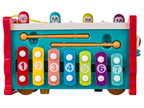 Edukacyjna, interaktywna zabawka dla dzieci 8w1, Cymbałki, Zegar