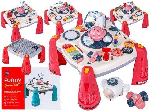 Edukacyjny Interaktywny Stolik Dla Dzieci 2W1 KOSMOS Projektor Czerwony