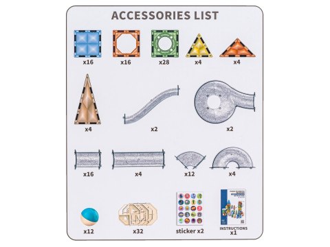 Klocki Magnetyczne Konstrukcyjne TOR KULKOWY 156 El. Kulodrom